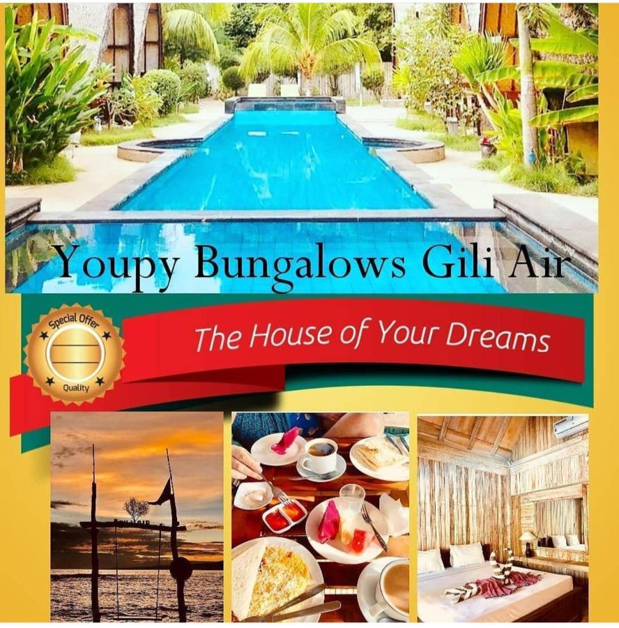 Youpy Bungalows Gili Air Exteriör bild